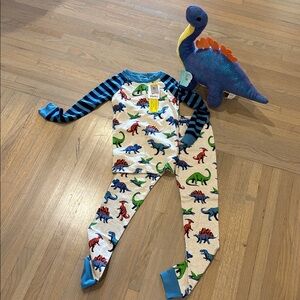 NWT Hatley dinosaur pajamas and NWT stuffed animal